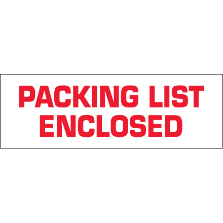Tape Logic<span class='rtm'>®</span> Messaged - Packing List Enclosed